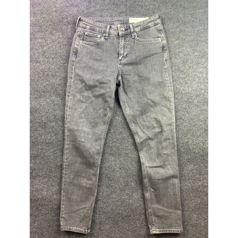 Rag & Bone Cate Skinny Jeans Womens 26 Grey Mid-Rise Ankle WDD22F2651CGCB